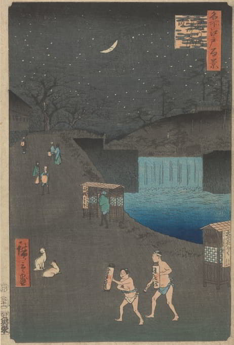 Andō Hiroshige - Tora-no-mon-gai; Aoi Hill, Outside the Tiger Gate [Tora-no-mon] (Aoizaka)