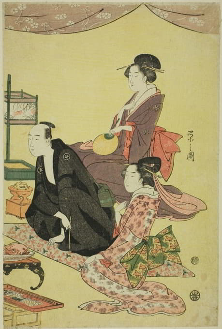 Chōbunsai Eishi - A Banquet Scene