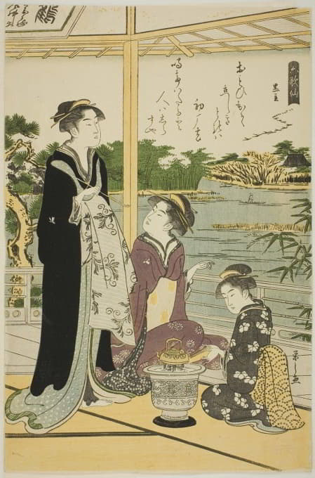 Chōbunsai Eishi - Kuronushi, from the series ‘Six Immortal Poets (Rokkasen)’