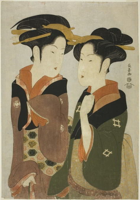 菅直人（Izutsuya的女服务员）和Ogiya的艺妓Fuseya
