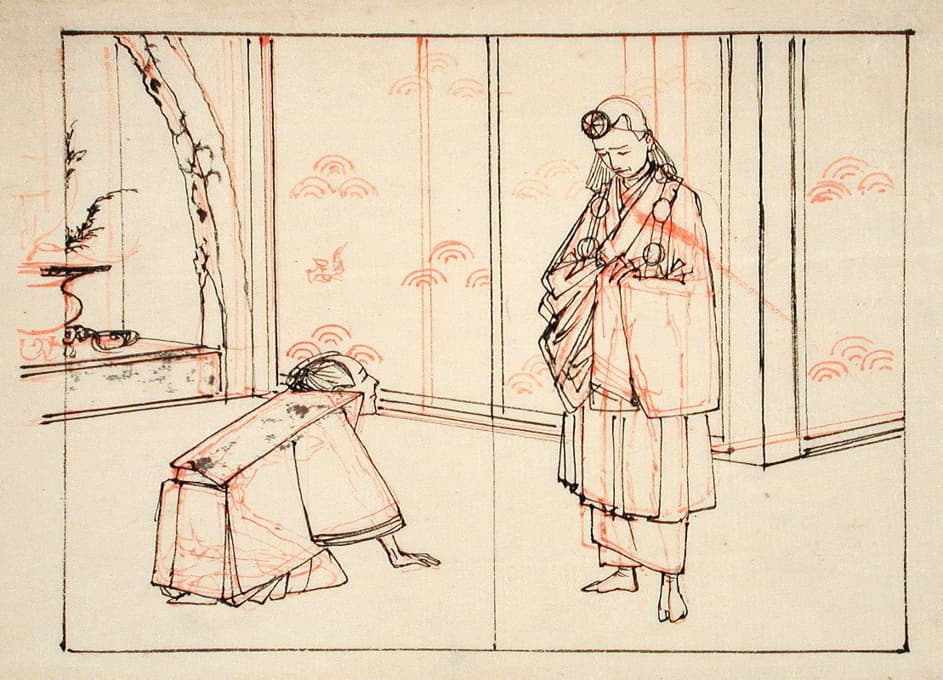 这本书插图的预备图；日本著名将军的镜子