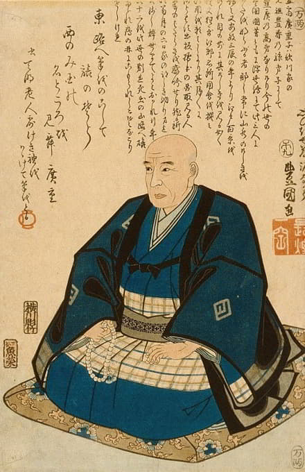 Utagawa Kunisada (Toyokuni III) - Memorial Portrait of Hiroshige