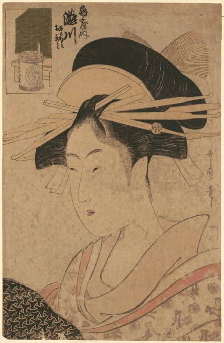 Kitagawa Utamaro - Portrait of Beauty, Takigawa at Ôgi-ya