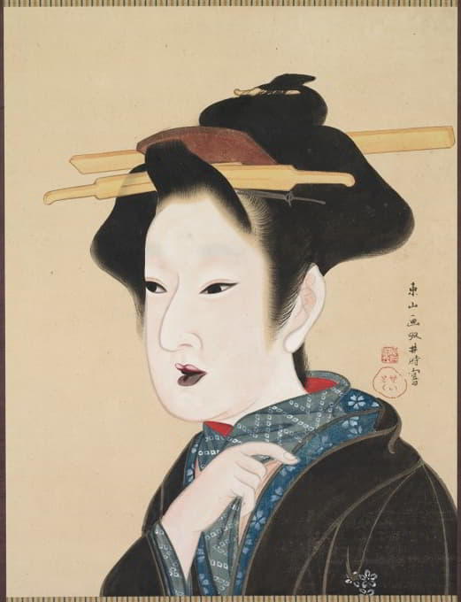 Gion Seitoku - Portrait of a Woman