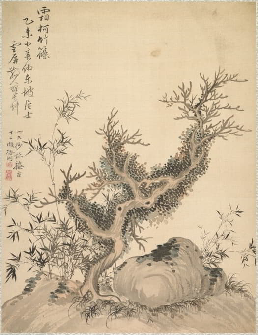 Tsubaki Chinzan - Frosted Branches and Dwarf Bamboo