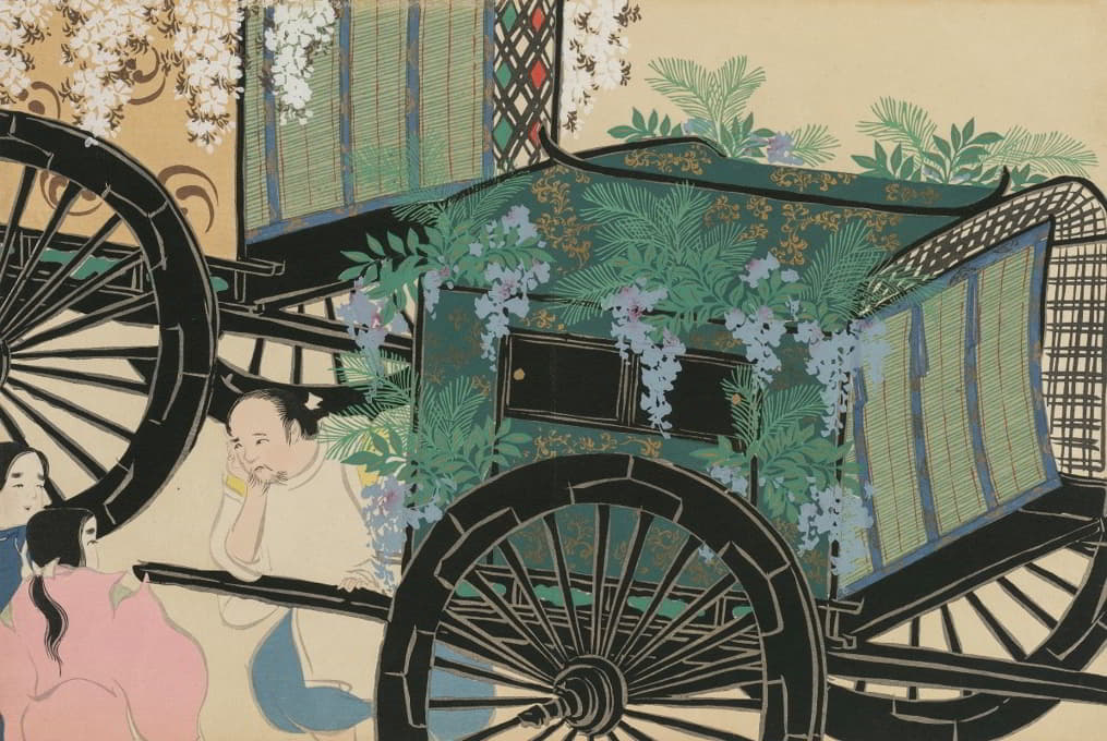 Kamisaka Sekka - Flower-draped Carts (Hanasashiguruma)