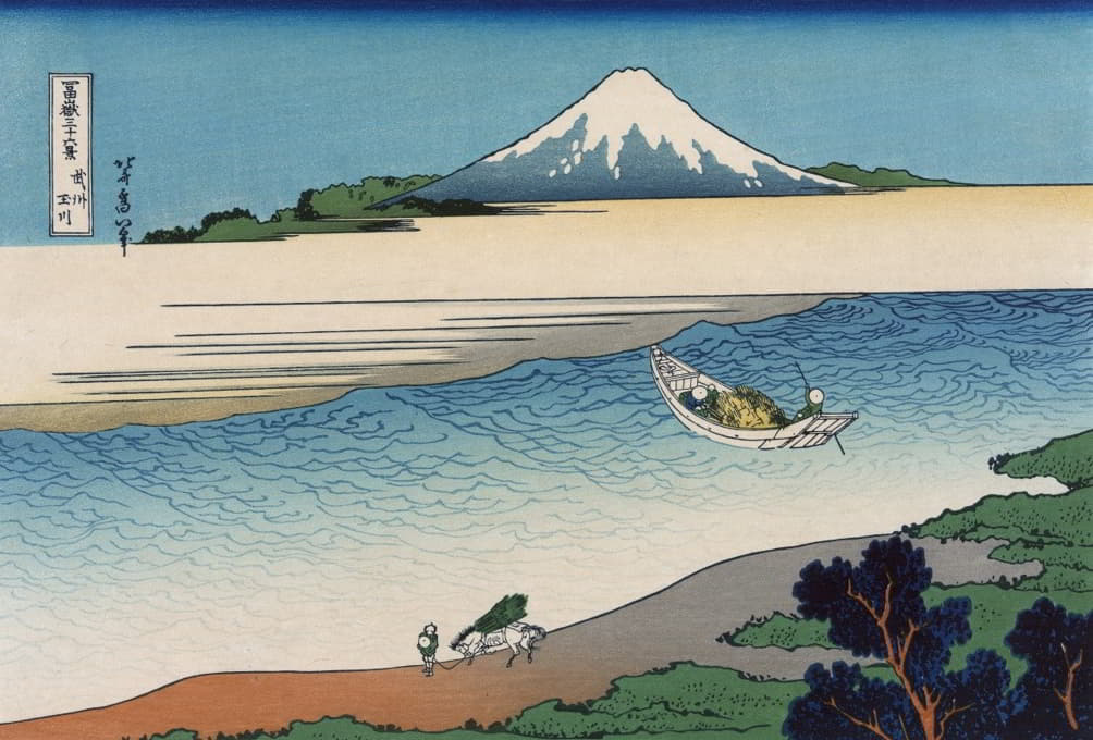 Katsushika Hokusai - Bushū tamagawa