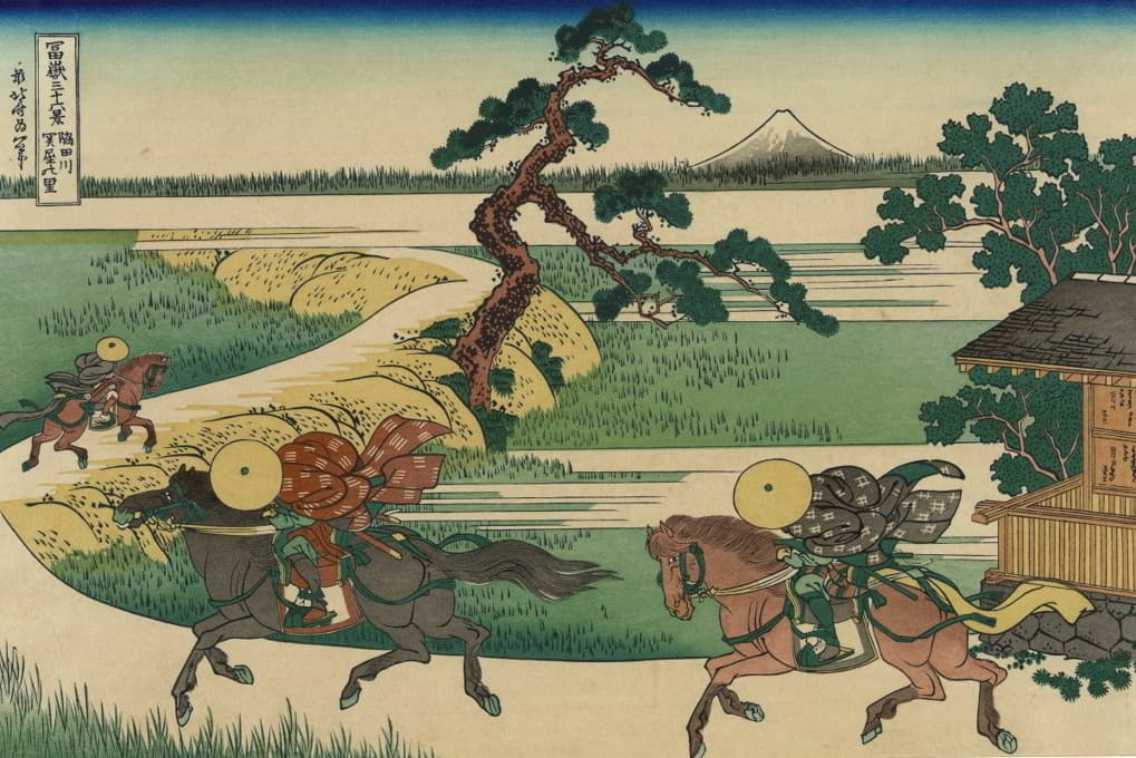 Katsushika Hokusai - Sumidagawa sekiya no sato