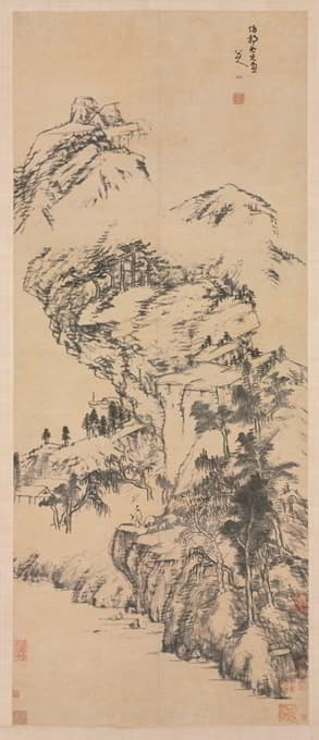 Bada Shanren - Landscape after Guo Zhongshu