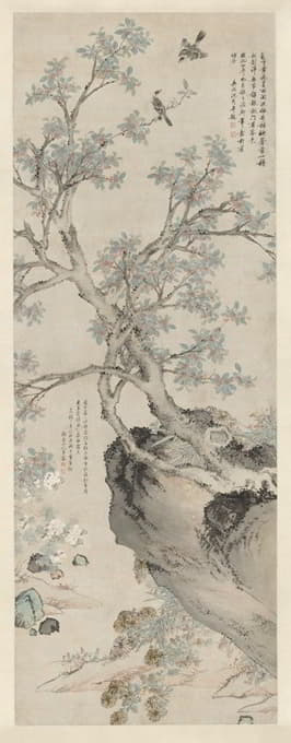 Shen Zhou - Yellow Chrysanthemums and Red Osmanthus in the Style of Wang Yuan