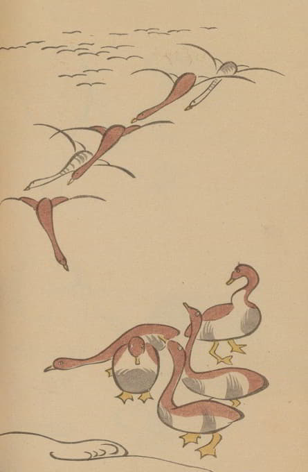Masayoshi Kitao - 鸟兽略画式, Pl.17