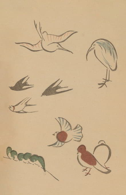 Masayoshi Kitao - 鸟兽略画式, Pl.23