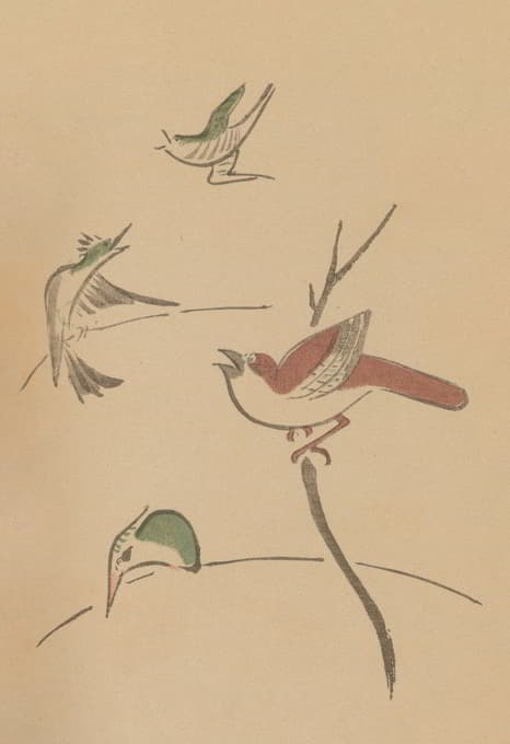Masayoshi Kitao - 鸟兽略画式, Pl.27