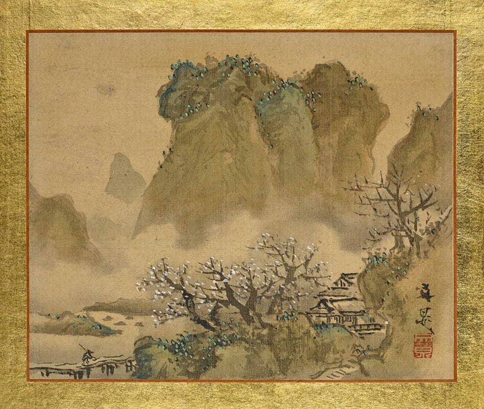 Tani Bunchō - A Country House in a Valley with a Blossoming Plum Tree