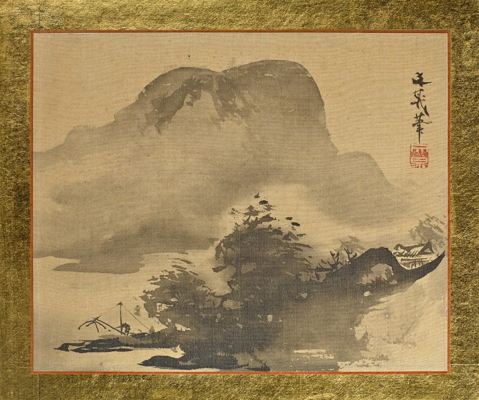 Tani Bunchō - Mountains and Woods in Silhouette