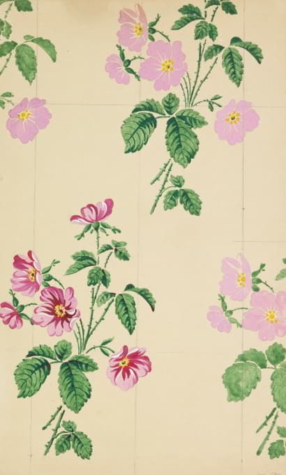 Anonymous - Design for a printed fabric