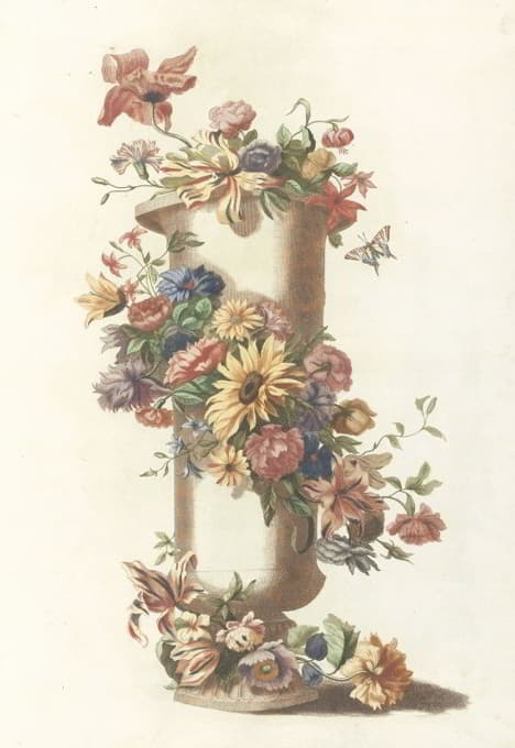 圆柱形花环花瓶