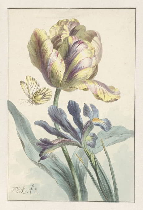 Willem van Leen - Tulp en iris