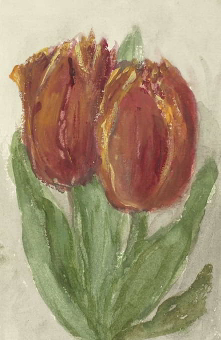 Sientje Mesdag Van Houten - Twee rode tulpen