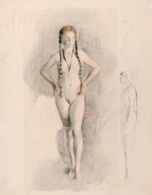 Otto Meyer-Amden - Mädchen mit Medaillon