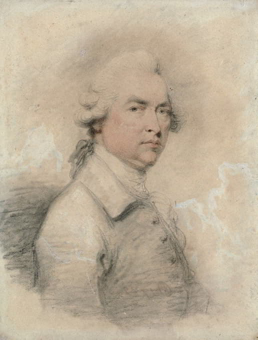 Ozias Humphry - Head and shouldres portrait of a man turned to the right