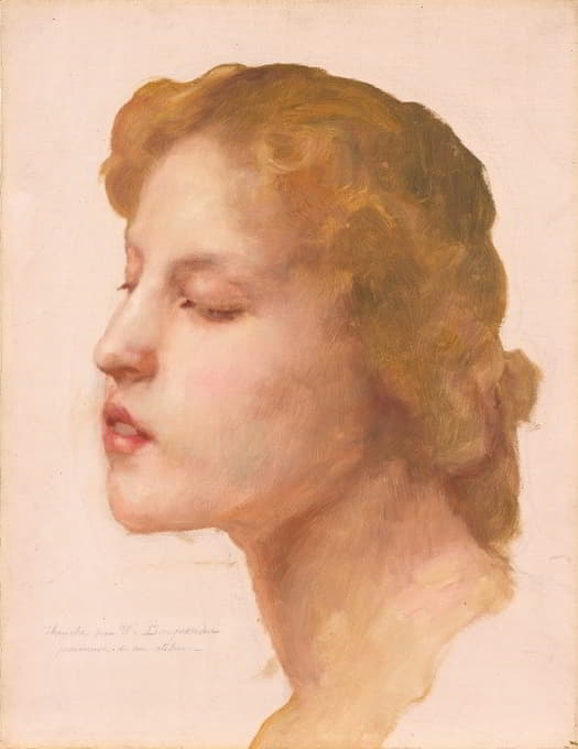 William-Adolphe Bouguereau - Study Of A Woman’s Head