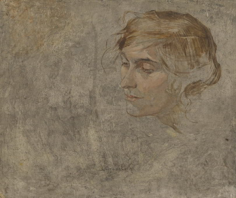 油画素描与女性肖像