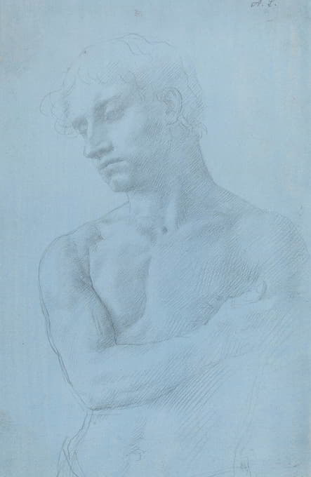 Alphonse Legros - Bust of Nude Man