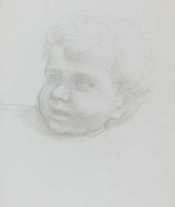 Alphonse Legros - Head of a Child