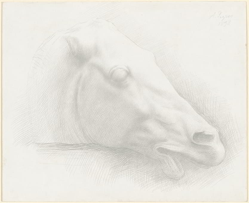 Alphonse Legros - Head of a Horse from the Parthenon