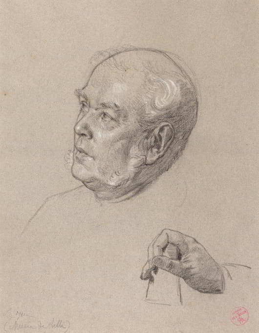 Charles Louis Müller - Head and Hand of a Man Throwing Dice