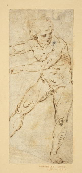 Circle of Raphael - A Standing Male Nude
