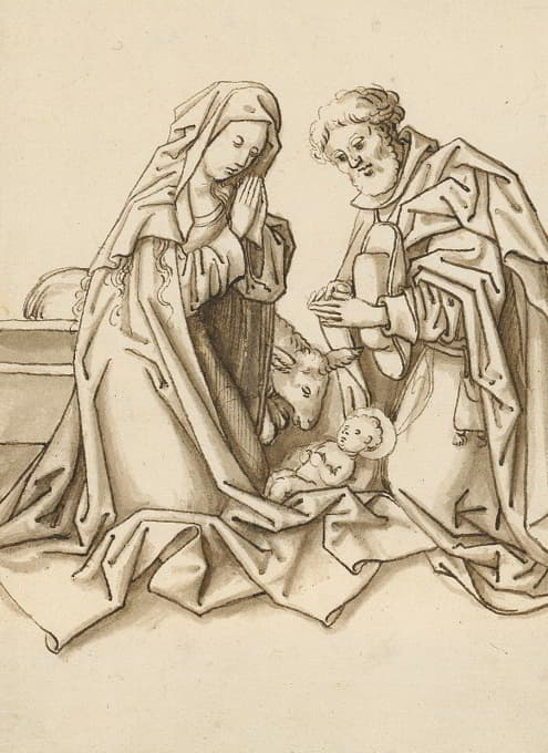 Workshop of Hans Holbein the elder - Adoration of the Child