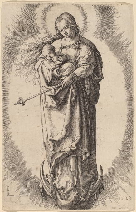Lucas Van Leyden - The Virgin and Child on the Crescent