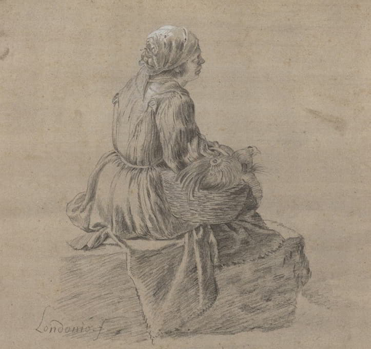 Francesco Londonio - Seated Peasant Woman