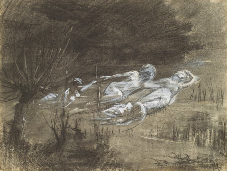 漂浮在河中的女人，有两个女鬼陪伴