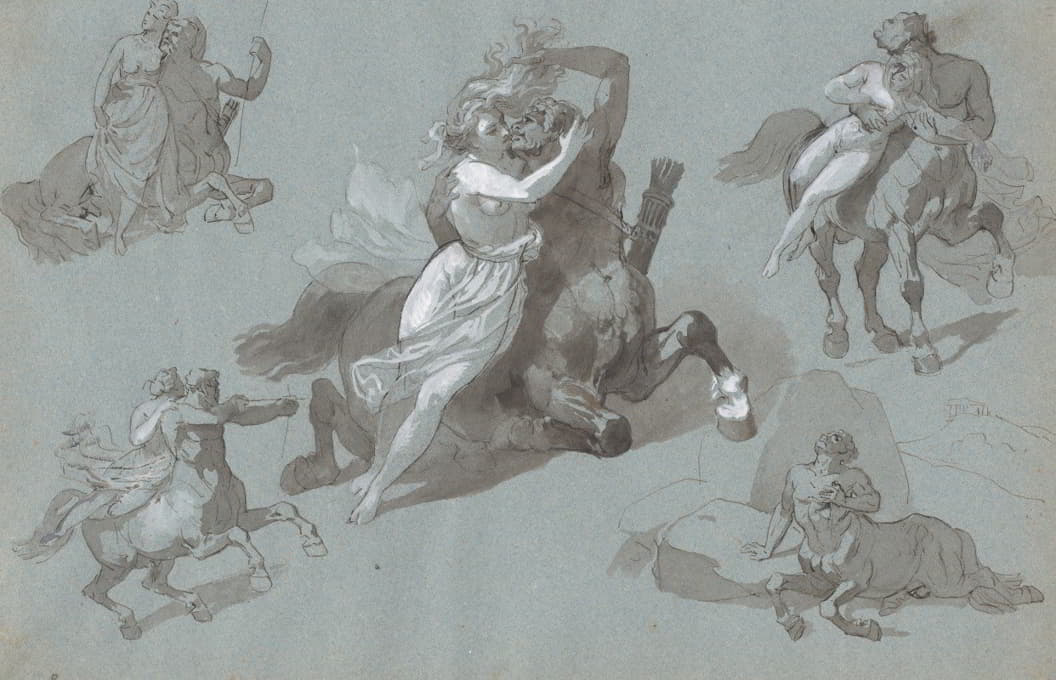 Hippolyte Lalaisse - Nessus and Dejanira in Four Poses, and the Dying Nessus