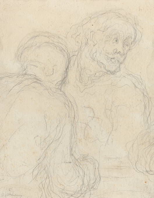 Honoré Daumier - Two Men