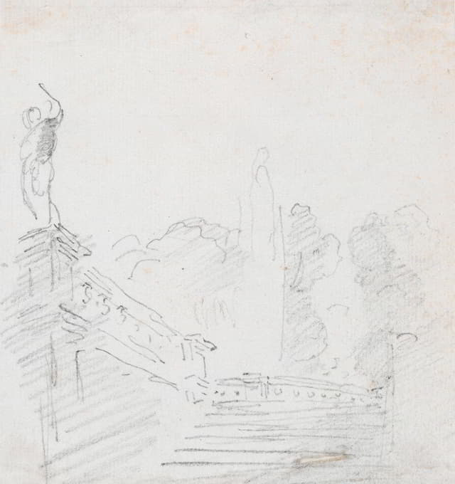 Hubert Robert - Monumental Stairway