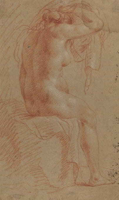 Italian 17th Century - Nude Female Figure (verso)