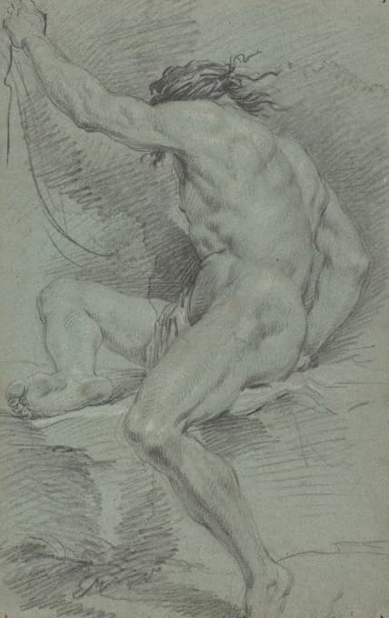 Italian 17th Century - Nude Figure (academic study)