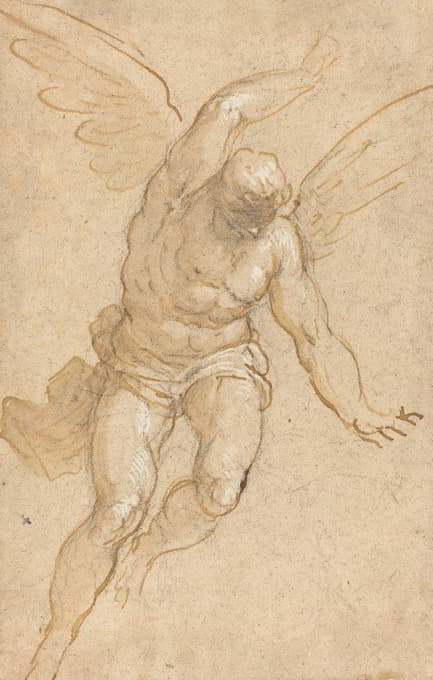 Jacopo Palma il Giovane - A Flying Angel