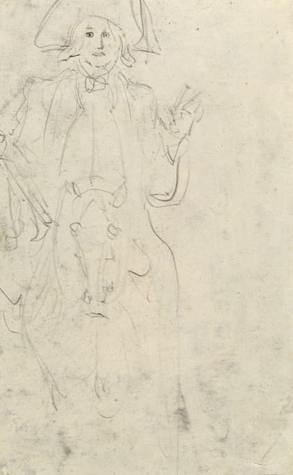 Jean-Honoré Fragonard - Man on a Horse (verso)