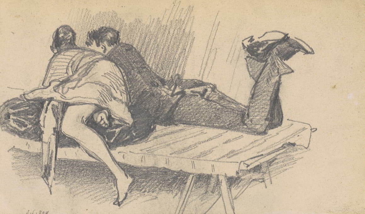 John Singer Sargent - Couple on a Cot