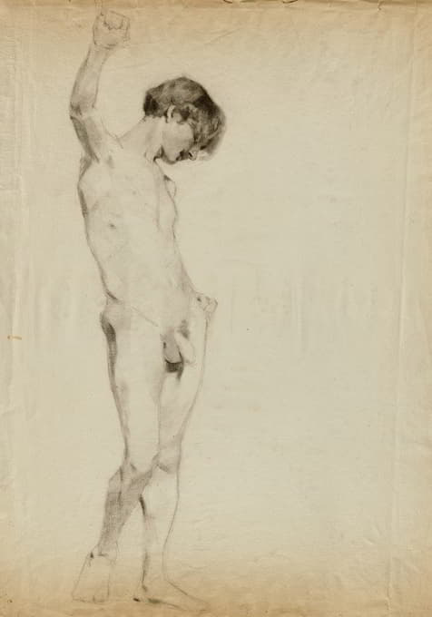 Kenyon Cox - (Untitled) (Study of Standing Male Nude)