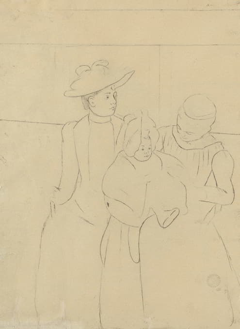 Mary Cassatt - In the Omnibus (verso)