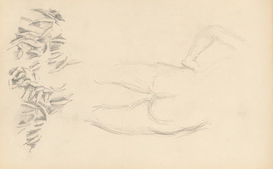 Paul Cézanne - A Nude and Foliage
