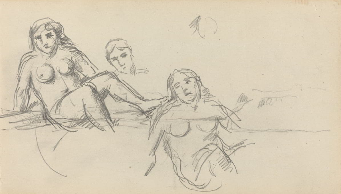 Paul Cézanne - Seated Bather (verso)