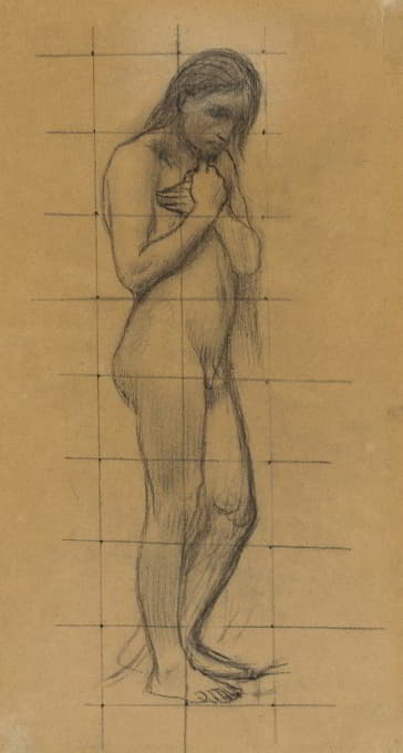 Pierre Puvis de Chavannes - A Standing Male Nude