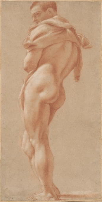 Pietro Faccini - Standing Male Nude Seen from Behind